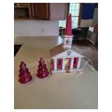 CHRISTMAS VILLAGE HOUSE ORNAMENTS AND DECOR
