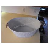 NICOLE MILLER HOME WHITE DIMPLED OVAL TUB WITH