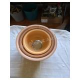 VINTAGE PINK PYREX MIXING BOWL SET OF 3