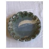 VINTAGE POTTERS MARK STUDIO BLUE STONEWARE PLATE