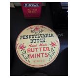 VINTAGE PENNSYLVANIA DUTCH BUTTER MINTS TIN