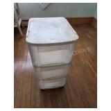 Sterilite 3 Drawer Plastic Storage Unit. White