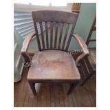 Vintage Wooden Armchair. Solid wood armchair with