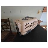 Pet Taxi Plastic Pet Carrier. Beige and gray