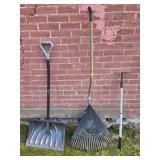 Lot of 3 Garden & Snow Tools. Heavy duty Truper