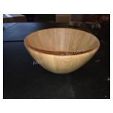 Large Round Natural Finished Wood Salad