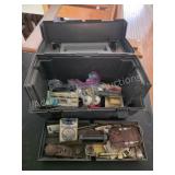 Rough House Tool Box w/ Hardware Lot. Large black