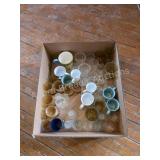 LARGE LOT OF VINTAGE GLASSWARE AND MUGS IN