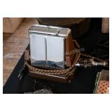 VINTAGE BROWN AND CHROME TWO SLICE TOASTER WITH