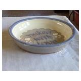 VINTAGE STUDIO POTTERY BAKING DISH BAKED WITH