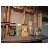 Black Metal Shelving Unit with Tools & Supplies