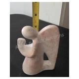 Pair of Soapstone Angel Figurines. Two abstract