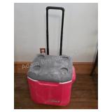 Coleman Red Rolling Cooler