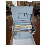 PLASTIC FILING TOTE FILLED WITH SPECIALTY CRAFT