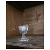 VINTAGE CLEAR GLASS EYEWASH CUP