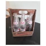 Vintage Wooden Pepsi Cola Bottle Carrier. Solid