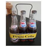Vintage Pepsi Cola Glass Bottles & Carrier Lot.