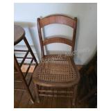 Vintage Cane Seat Wooden Chair. Classic wooden