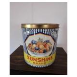 Vintage Sunshine Brand 10lb Fruit Tin