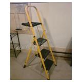 3 Step Yellow Tricam Ladder. Sturdy yellow metal