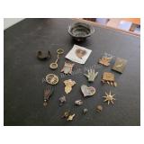 Lot of Artisan Jewelry & Ceramic Bowl. Colorful