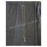 10K GOLD HEART PENDANT NECKLACE WITH BLUE