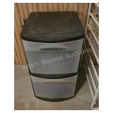 Sterilite 2 Drawer Plastic Storage Unit. Black