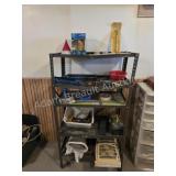 5 Tier Metal Shelving Unit w/ Contents. Heavy