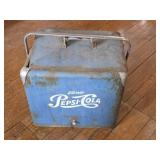 Vintage Pepsi-Cola Metal Picnic Cooler