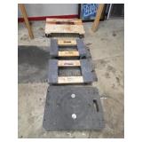 6 ASSORTED SHOP DOLLIES AND LIFT JACK