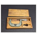 Vintage VIS Poland Micrometer in Wood Box