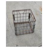 Vintage Borden 76 galvanized steel milk crate