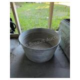 Large Galvanized Metal Wash Tub