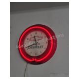 Chevrolet red neon electric wall clock