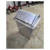 Aluminum Diamond Plate Shop Trash Can  Heavy duty