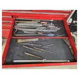 Assorted pry bars, chisels, punches