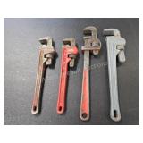 4 heavy duty Rigid and Toledo pipe wrenches