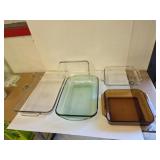 5 miscellaneous Anchor Hocking glass baking