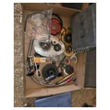 Box lot miscellaneous automotive parts, etc