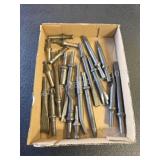 Box of Air Hammer Chisel Bits Large assortment
