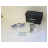 Geneva Quartz Watch Sunglasses Set Geneva quartz
