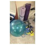 Yoga Exercise Equipment Lot Mats Ball