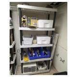 White Plastic Shelving Unit Workshop Supplies