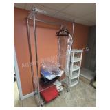 Chrome Wire Clothing Rack Shelves Contents