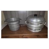 Aluminum Steamer Pot Set Lid Basket