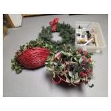 Miscellaneous Christmas decor, candles, tea