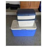 Two Coleman coolers