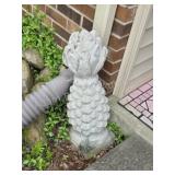 2 decorative concrete pineapple lawn ornaments
