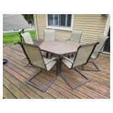Outdoor Patio Dining Set 6 Chairs Octagon