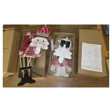 Pair of Christmas Nutcracker Garden stakes, new
